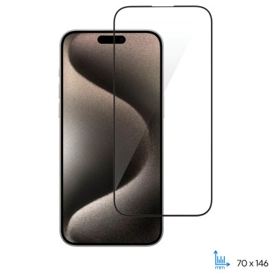 Стекло защитное 2E iPhone 15 Pro 2.5D FCFG black (2E-IP-15P-6.1-SMFCFG-BB) Винница - изображение 1