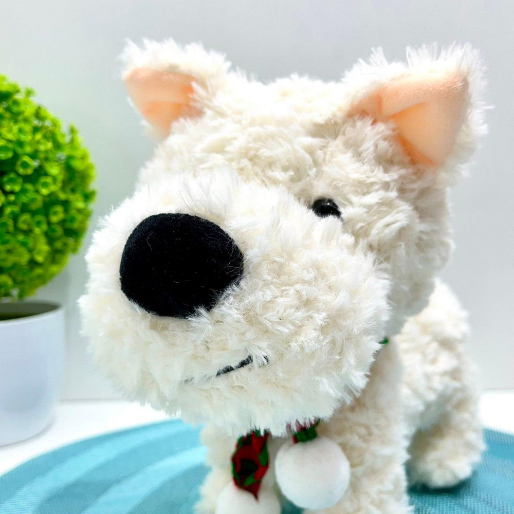 Собачка інтерактивна на повідку ходить виляє хвостом видає звуки повідок д/в реагує на дотик і ляскання долонь знімний шарфик Чернигов - изображение 6