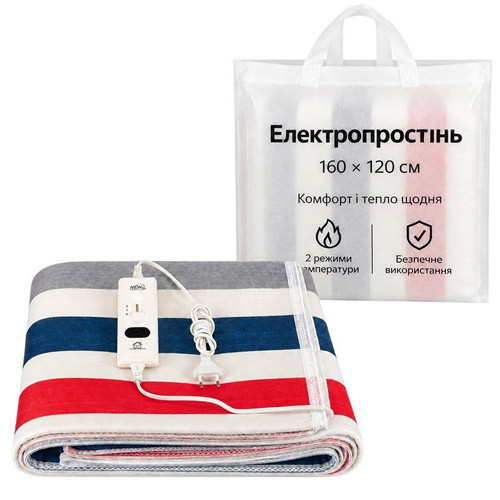 Электропростынь с подогревом 160x120см, 2 режима температуры, 220В Киев - изображение 1