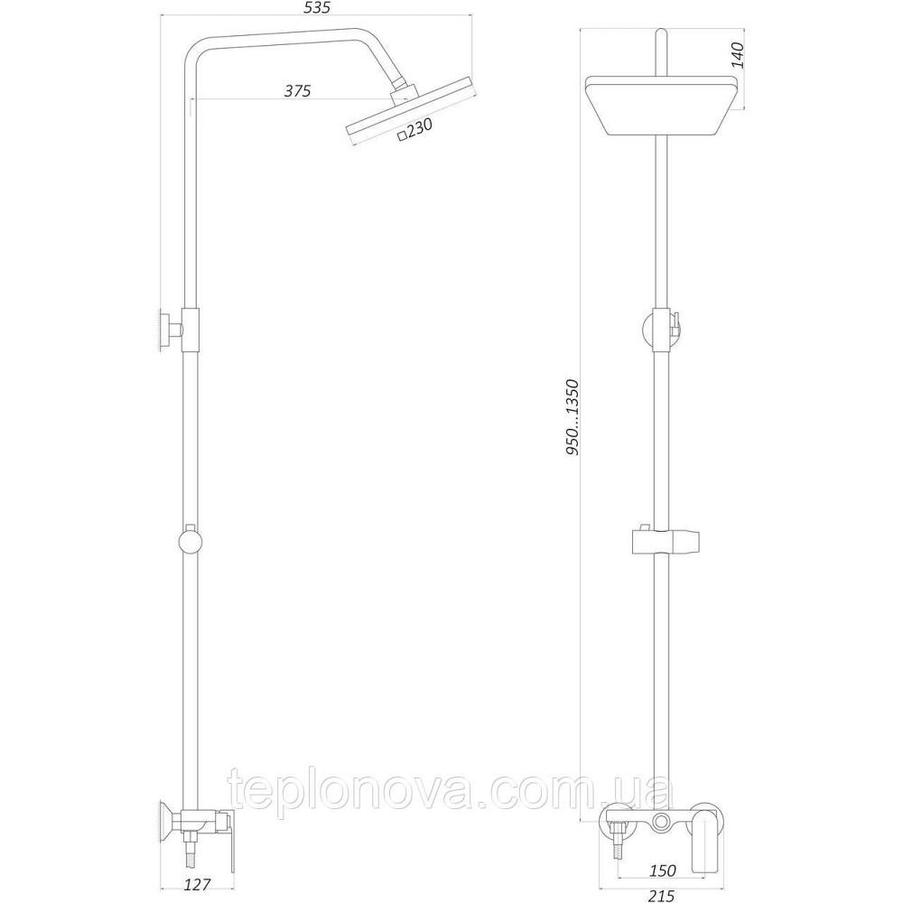 Душевая система Globus Lux LAGUNA GLA-0005N-7-WHITE Черновцы - изображение 4