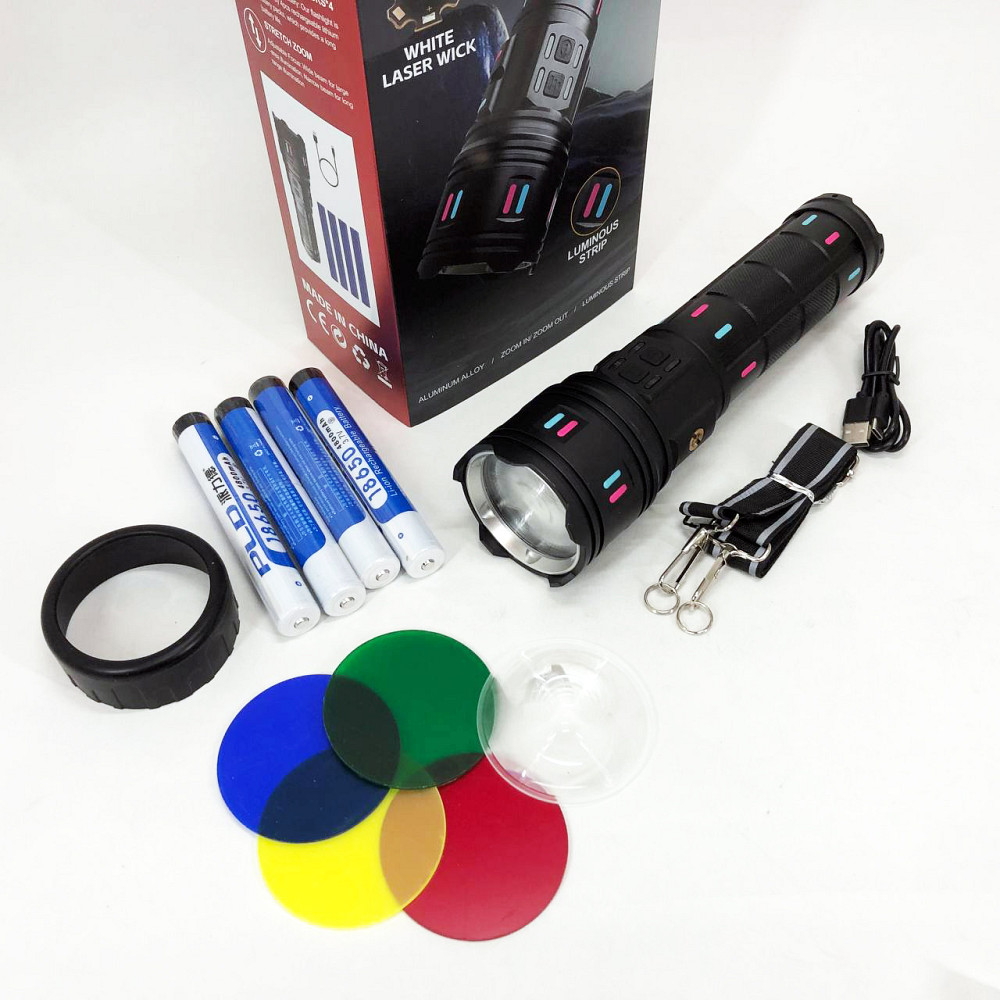 Тактичні ліхтарі з зумом AK177, Перезаряджуваний ручний ліхтар, Оригінальний кишеньковий ліхтарик RZ-26 Львів - фото 13