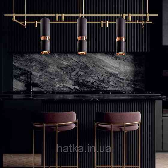 Люстра підвісна в стилі лофт Sirius PRD 4631-P BK R-GD на 1 плафон Київ