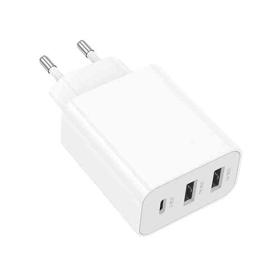 Сетевое зарядное устройство BOROFONE BA105A Stellar three-port charger White Одесса