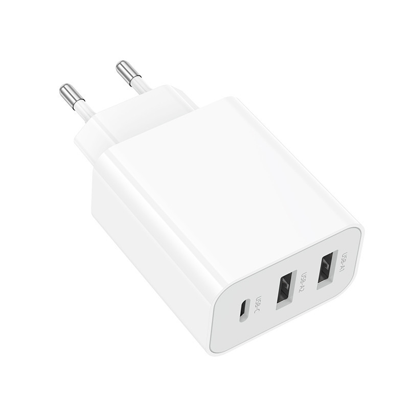 Сетевое зарядное устройство BOROFONE BA105A Stellar three-port charger White Одесса - изображение 5