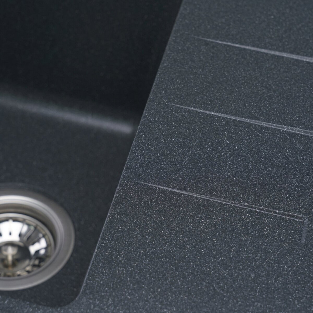 VALESO Гранітна мийка для кухні VALESO LIANA 6243 матова Антрацит Киев - изображение 4