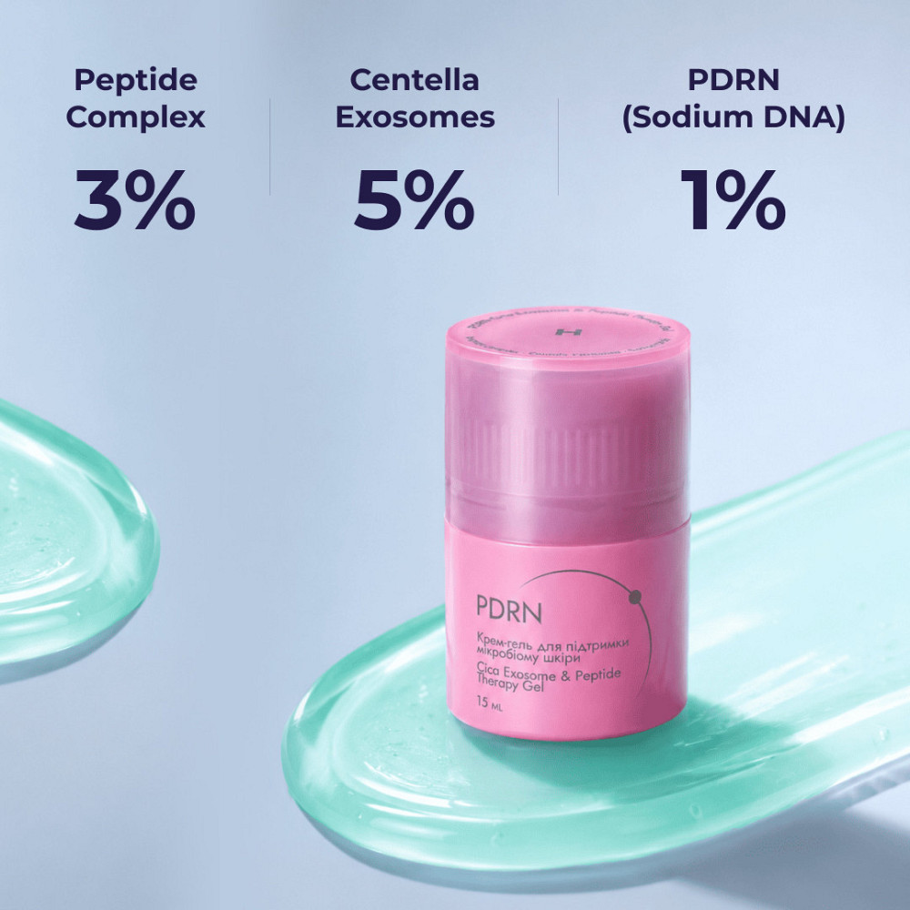 Крем-гель для поддержки микробиома кожи Hillary PDRN Cica Exosome Peptide Therapy Gel, 15 мл Киев - изображение 4