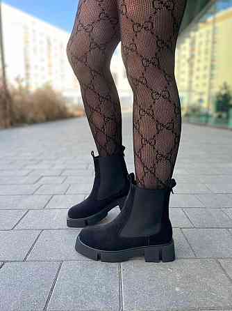 BIZONI Черевики жіночі BIZONI 215/1 чорні (зима, замша натуральна) (5687) Коломия