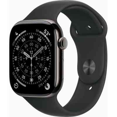 Смарт-часы Apple Watch Series 11 GPS + Cellular 46mm Slate Titanium Case with Black Sport Band - M/L (MFD24RK/A) Винница