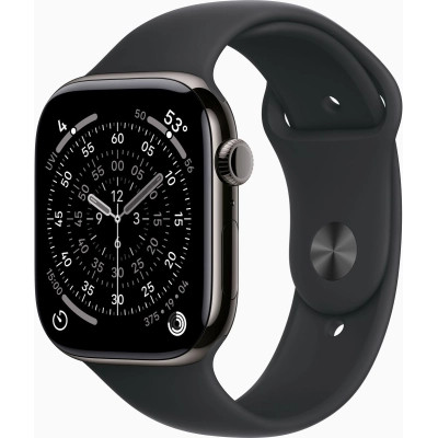 Смарт-часы Apple Watch Series 11 GPS + Cellular 46mm Slate Titanium Case with Black Sport Band - M/L (MFD24RK/A) Винница - изображение 1