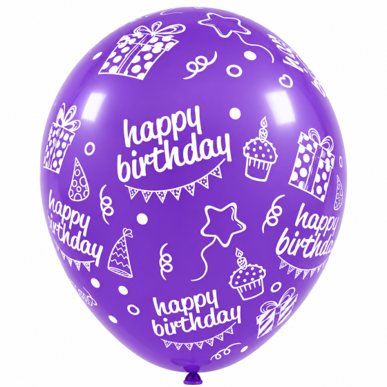 Набір повітряних куль happy birthday 6шт Київ