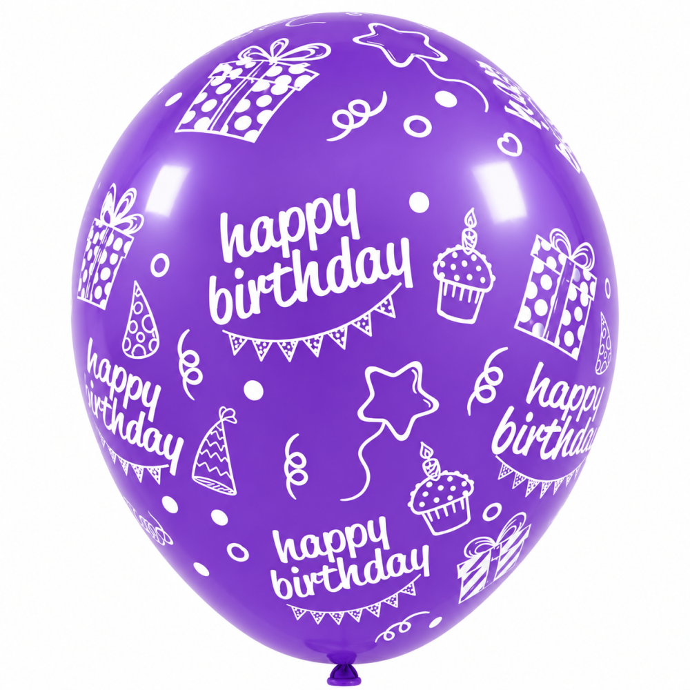 Набір повітряних куль happy birthday 6шт Київ - фото 4