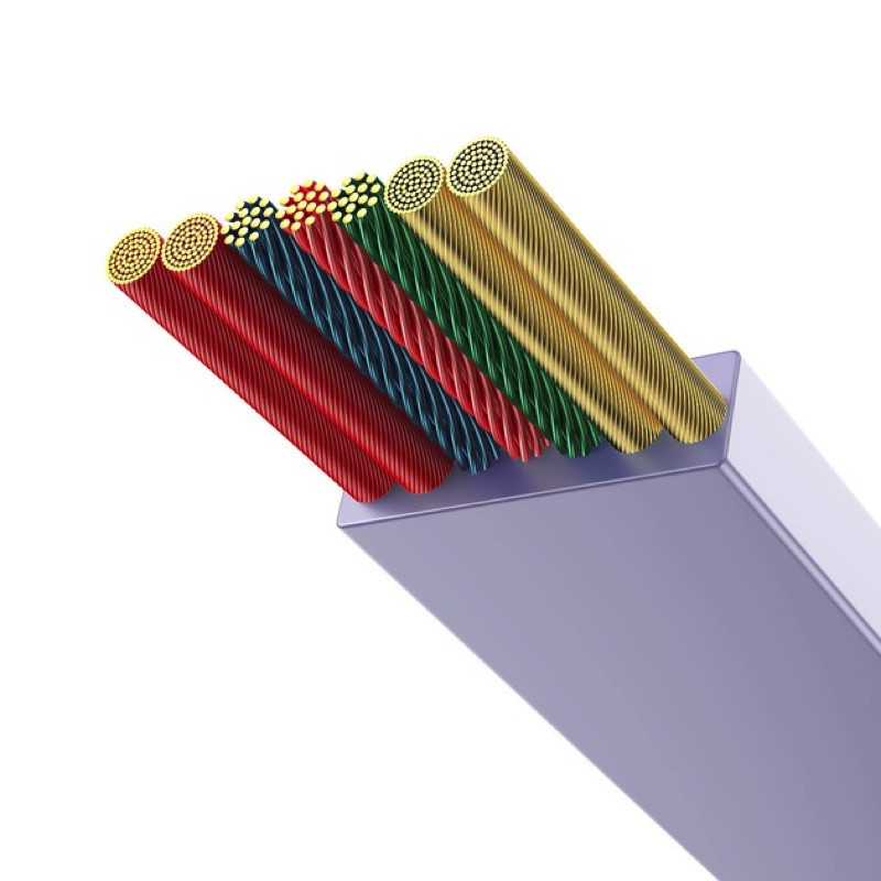 Кабель Baseus 3-в-1 для быстрой зарядки 1.1м фиолетовый Киев - изображение 3