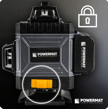 16-лінійний лазерний рівень 4D 360° Powermat 40м PM1492 (Польща) Київ