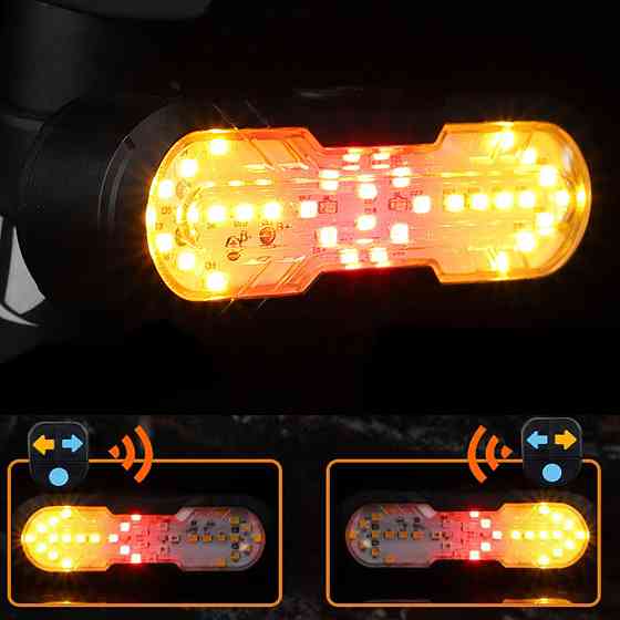 Велоліхтар з поворотами,+ Пульт,USB,CYGM-2229 STOP SBR Київ