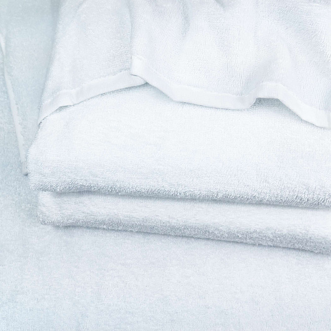 Набір махрових рушників 3шт GM Textile 40х70см, 50х90см, 70х140см 400г / м2 (Білий) Суми - фото 2