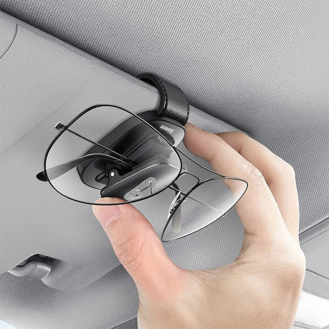 Автотримач для окулярів Baseus Platinum Eyewear Clip ACYJN-B01 на сонцезахисний козирок (Чорний) Миколаїв - фото 5