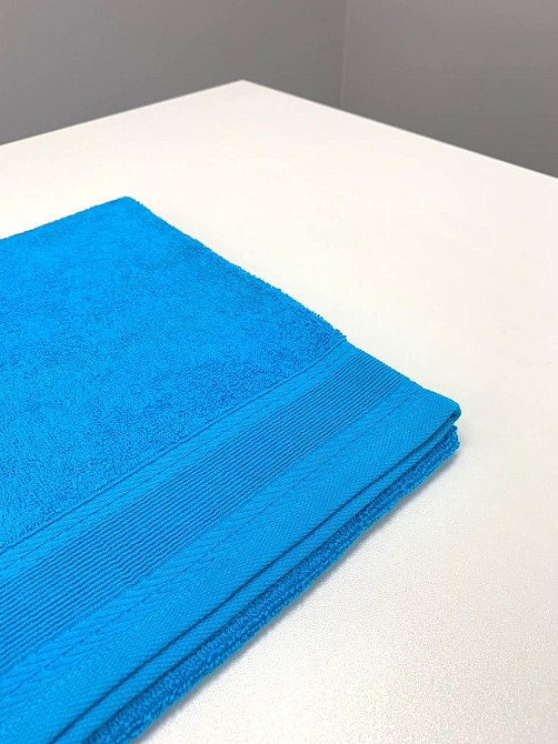 Рушник махровий Ideal Textile з бордюром однотонний 360 г/м2 50х80 см (56860711) морський Чернівці - фото 5