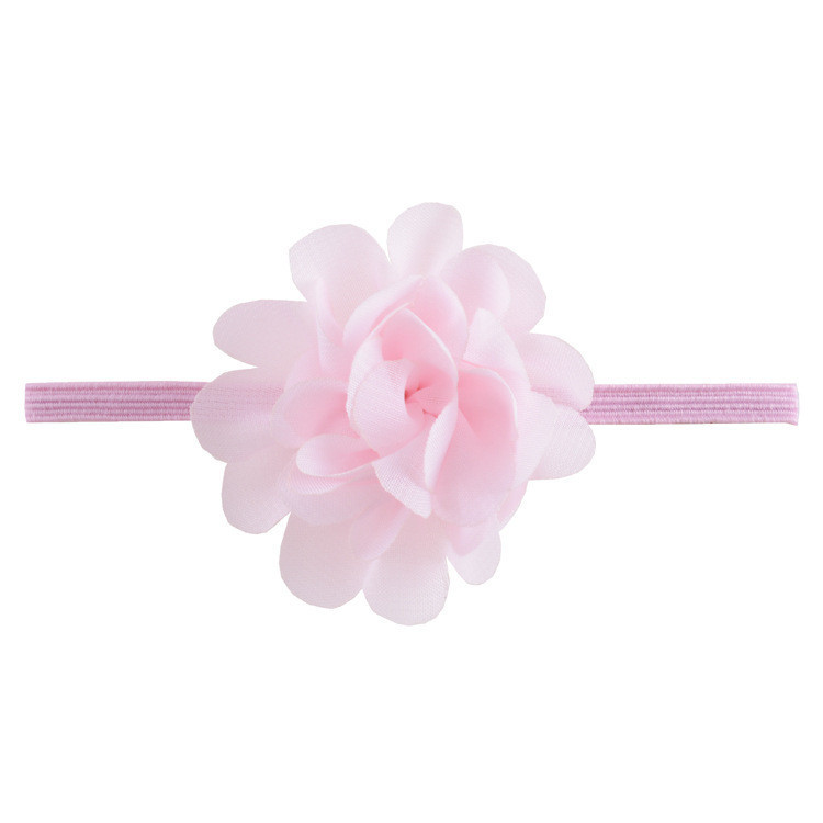 Детская повязка на голову з шифоновым цветком one size розовый Киев - изображение 1