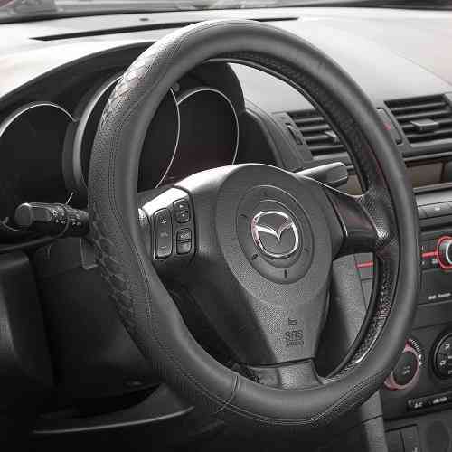 Чохол на кермо VLOD-L2170 BK M чорний шкіряний, один шов, без отворів Харків