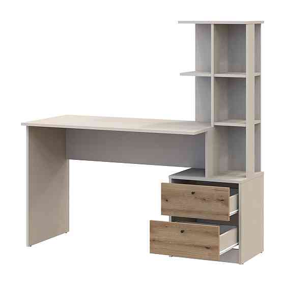 Офісний стіл Doros Т7 Кашемір/Дуб Евок 136х55х138 (DRS-011513) Львів