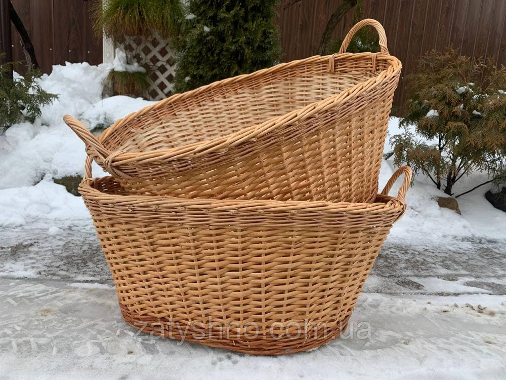 Большая плетеная корзина с ручками Киев - изображение 10