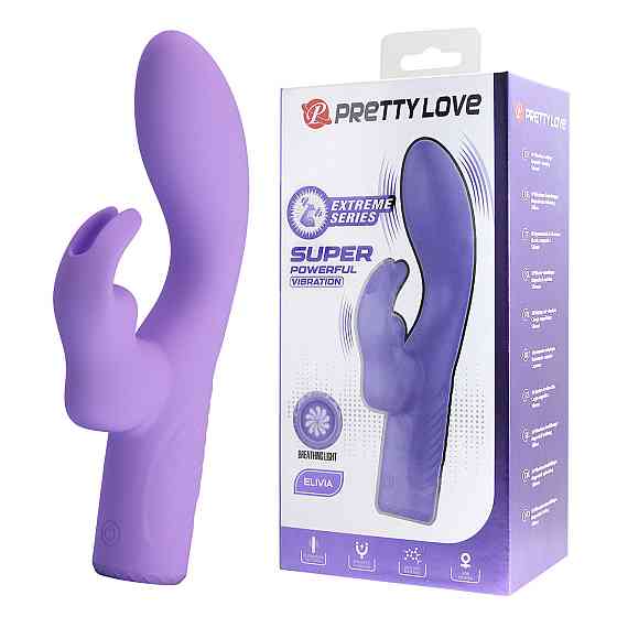 Міні вібратор-кролик Pretty Love Elivia, фіолетовий, 17.2 см х 3.4 см Sex Aura Київ