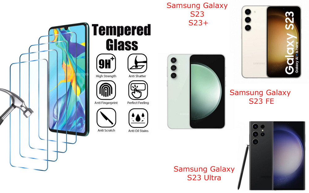 Защитное стекло ArmorGlass для Samsung Galaxy S23, S23+, S23 FE, S23 Ultra – устойчивое к царапинам и ударам Киев - изображение 1