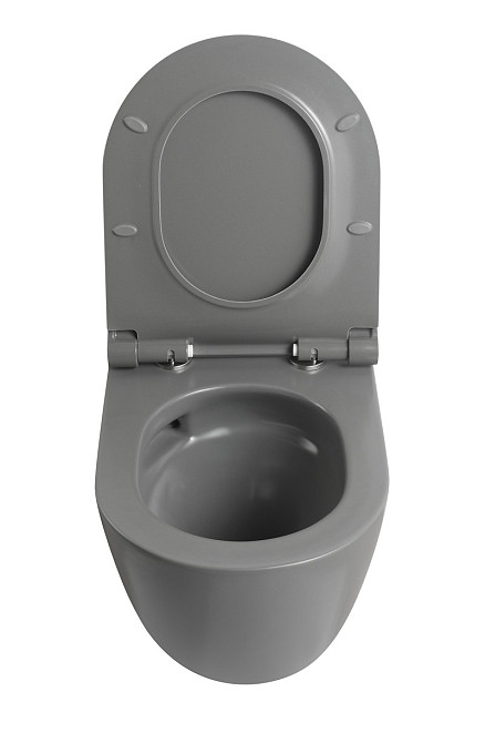 Унітаз підвісний Mixxus Premium ELLIPSE-0308-T3 GRAY 490x360x360mm система змиву TORNADO 3.0 (MP6654) Київ - фото 3