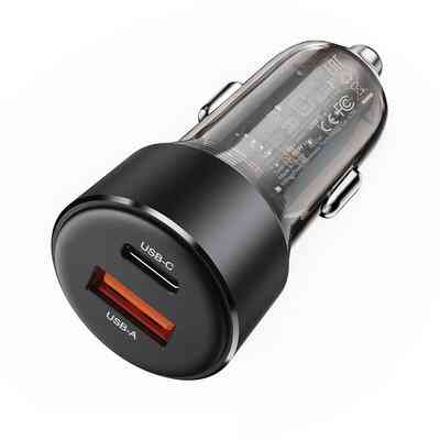 Автомобільний зарядний пристрій ACEFAST B12 60W (USB-A+USB-C) dual-port car charger Black (6974316282914) Киев