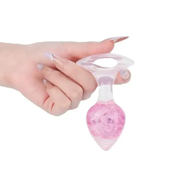 Анальная пробка Liebe Seele Heart-shaped Crystal Anal Plug - Pink Medium Львов