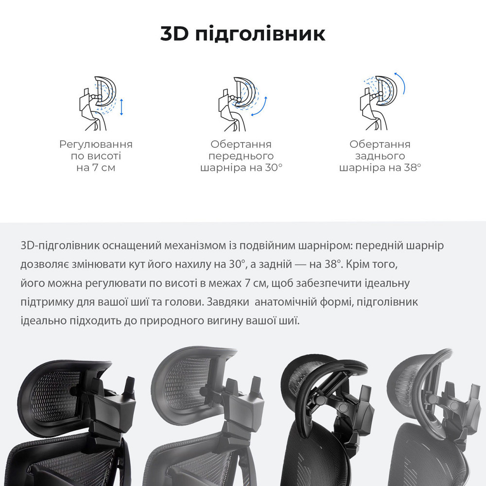 Крісло для геймерів Anda Seat X-Air Mega Size XL Mesh Space Black (AD-WY-01-BBB) Харьков - изображение 9