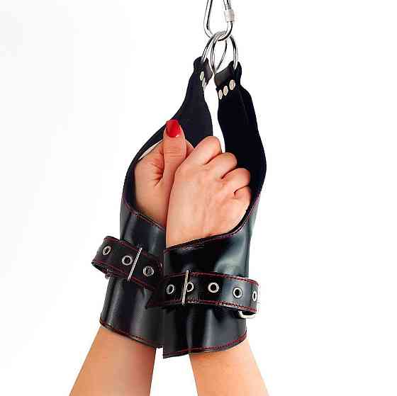 Поручі для підвісу Art of Sex – Fetish Hand Cuffs For Suspension, натуральна шкіра Sex Aura Київ