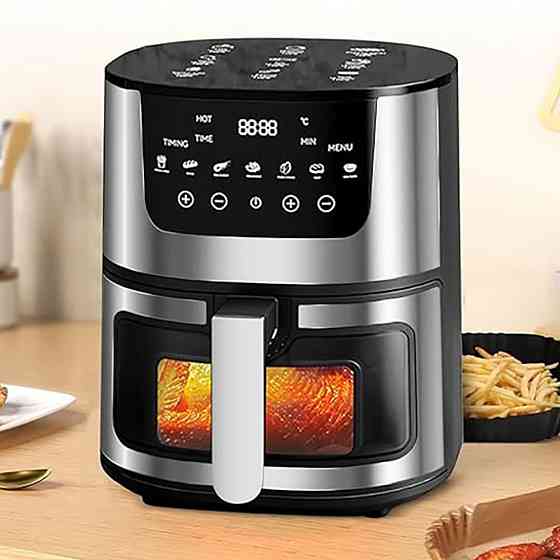 Аэрофритюрница безмасляная 7л, 2400Вт, Silver Crest / Фритюрница без масла / Сенсорная мультипечь / Аэрогриль Киев