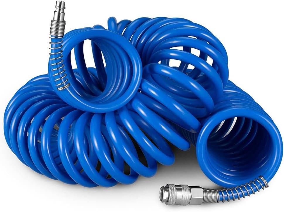 Шланг витой полиуретановый 6.5мм х 10мм х15м с быстроразъемными наконечниками 1/4''(макс. давление - 15bar, Одесса - изображение 1