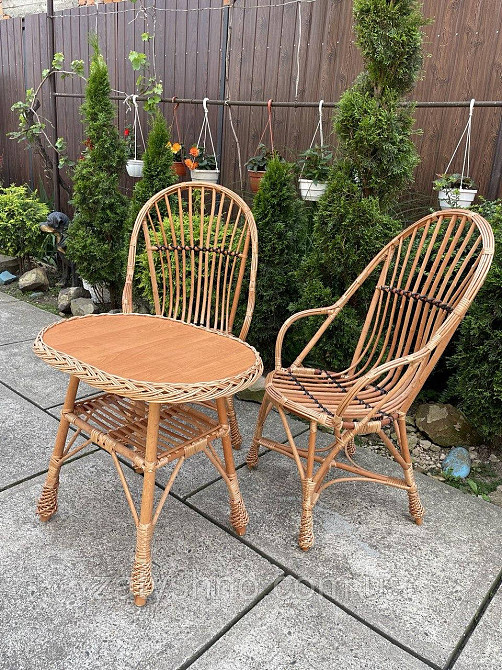 Меблі плетені на балкон з лози Київ - фото 7