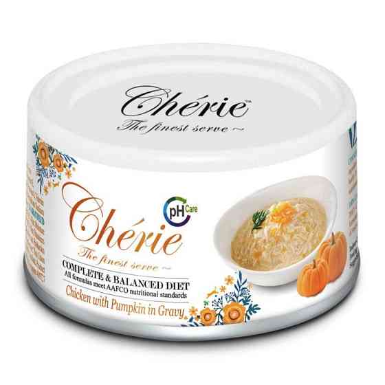 Корм влажный Cherie Complete&Balanced (Urinary) для поддержки мочевыводящих путей у кошек (курица/тыква), 80 г Винница