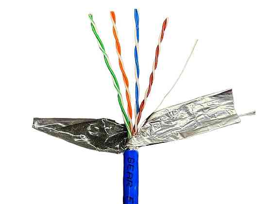 Мережевий кабель FTP 305m cat.5e CCA (25%) 4 pairs 0.51mm + Al foil + BLUE (GEC-FTPCCA25051305) Київ