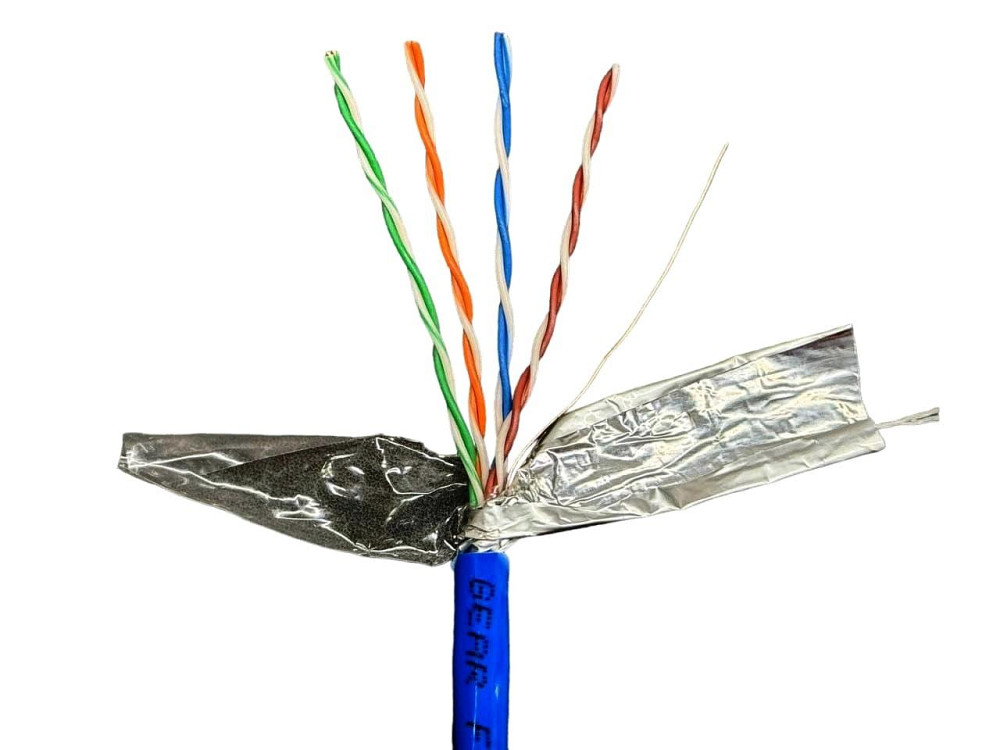 Мережевий кабель FTP 305m cat.5e CCA (25%) 4 pairs 0.51mm + Al foil + BLUE (GEC-FTPCCA25051305) Київ - фото 2