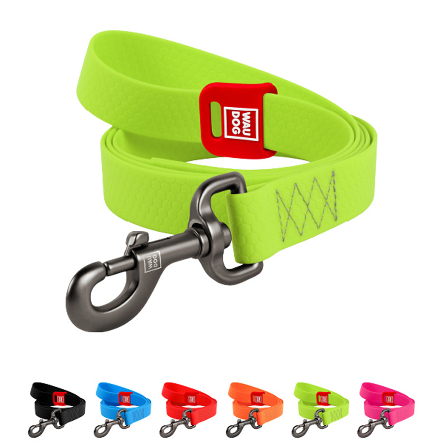 Повідець для собак водостійкий WAUDOG Waterproof, M, Ш 20 мм, Д 305 см салатовий Коломия - фото 1