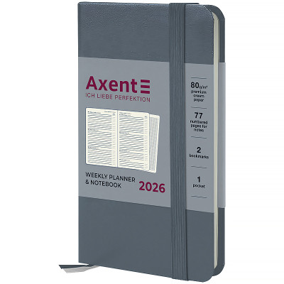 Тижневик Axent датований 2026 Pocket Strong 90х150, сірий (8508-26-62-A) Вінниця - фото 1
