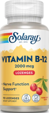 Вітамін Б12 Solaray Vitamin B-12 2000mcg 90 лід вишня Київ