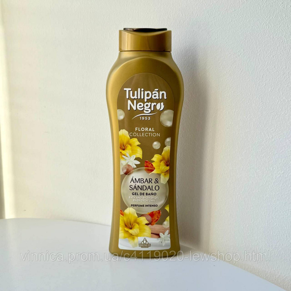 Гель для душа парфюмированный Tulipan Negro Янтарь и Сандал 650 мл Черновцы - изображение 1
