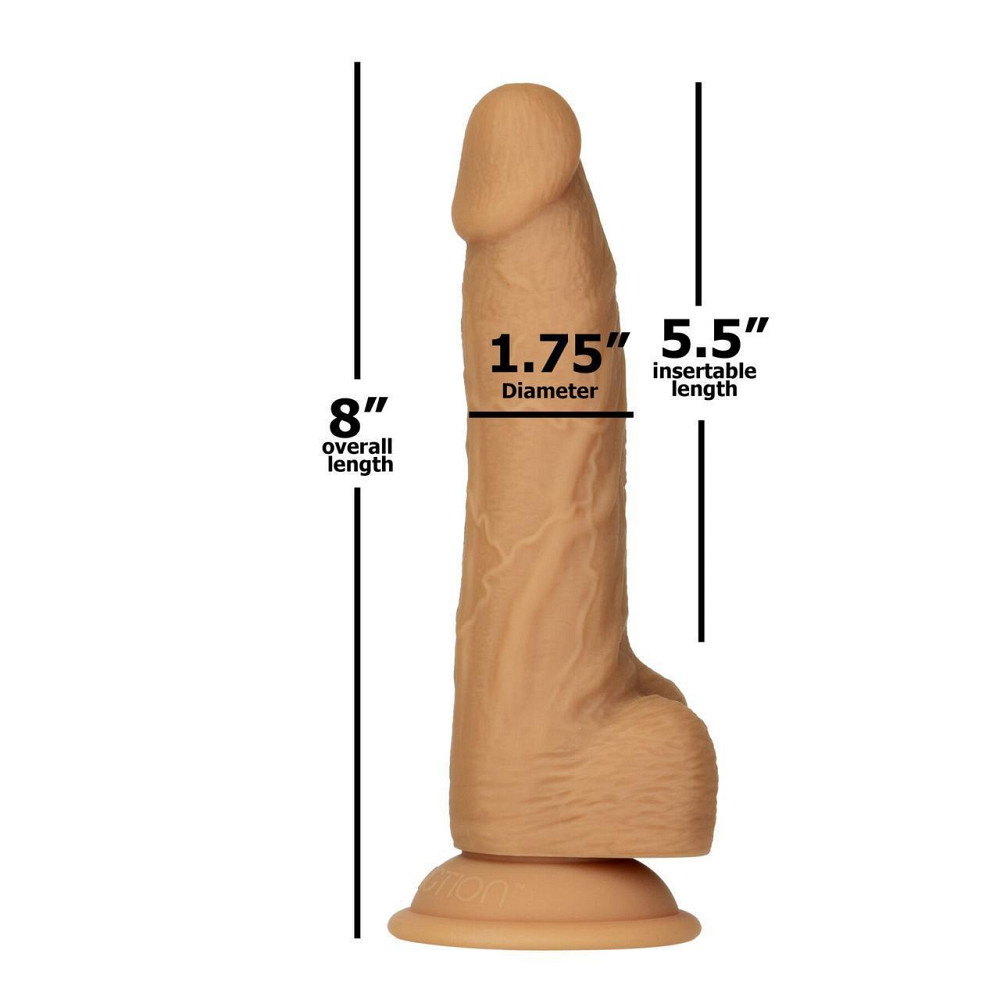 Фаллоимитатор ADDICTION Dual Density Silicone Dildo Caramel 8″, присоска, диаметр 4,3 см, вибропуля Sex Aura Киев - изображение 4