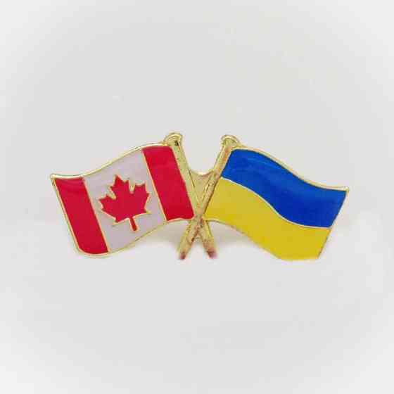 Прапор Україна-Канада значок Київ