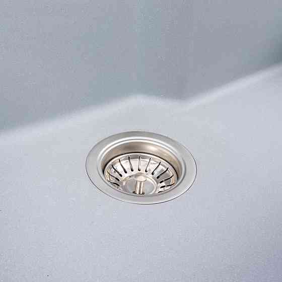 VALESO Гранітна мийка для кухні VALESO NIKA 7545 матова Сірий металік Київ