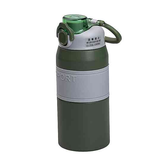 Термос Sport 600 мл, нержавеющая сталь, зеленый Киев