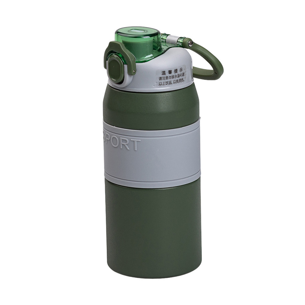 Термос Sport 600 мл з нержавіючої сталі, зелений Київ - фото 4