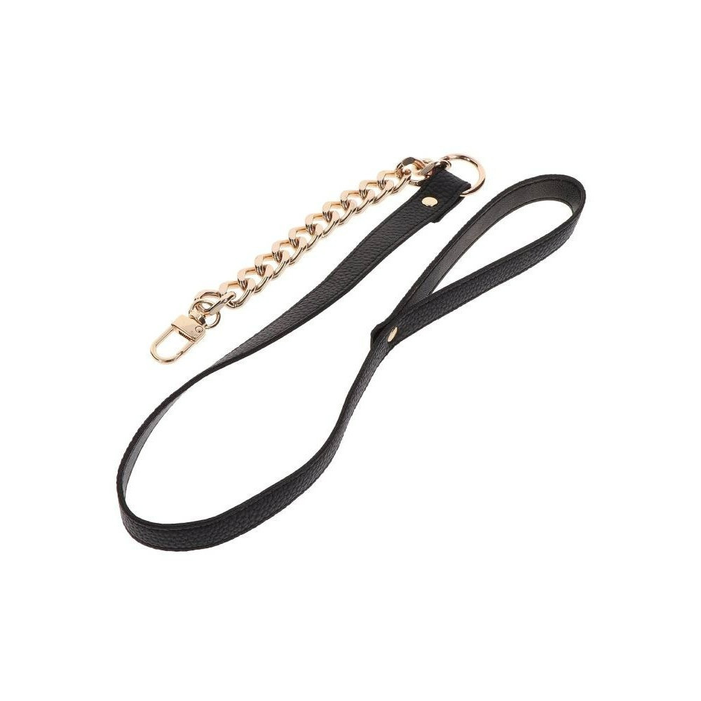 Повідець ланцюг із петлею зі штучної шкіри Statement Leash золотистий, 75 см Sex Aura Київ - фото 5