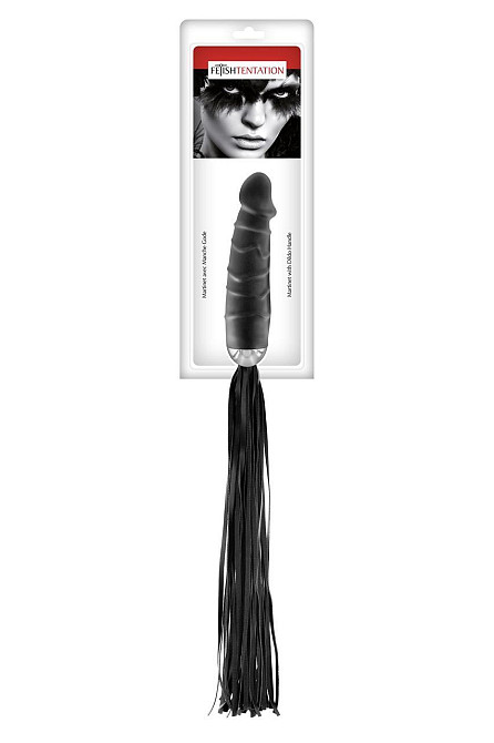 Флоггер с ручкой-дилдо Fetish Tentation Whip with Dildo Handle Sex Aura Киев - изображение 2
