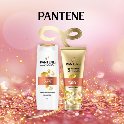 Набір косметики Pantene Pro-V Infinitely Long Шампунь 400 мл + Бальзам-ополіскувач 220 мл (8700216614870) Вінниця - фото 3